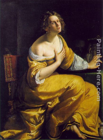 Mary Magdalen painting - Artemisia Gentileschi Mary Magdalen art painting